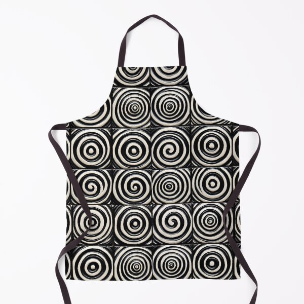 Item preview, Black Tiles, White Swirls designed and sold by Monochrome-Dog.