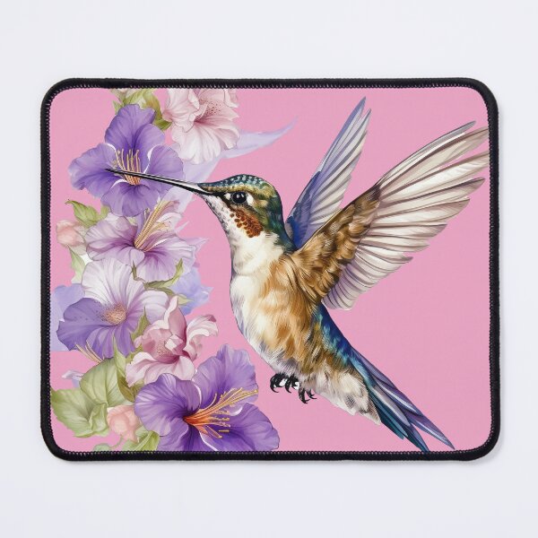 Item preview, Hummingbird and flowers designed and sold by Graphoteka.