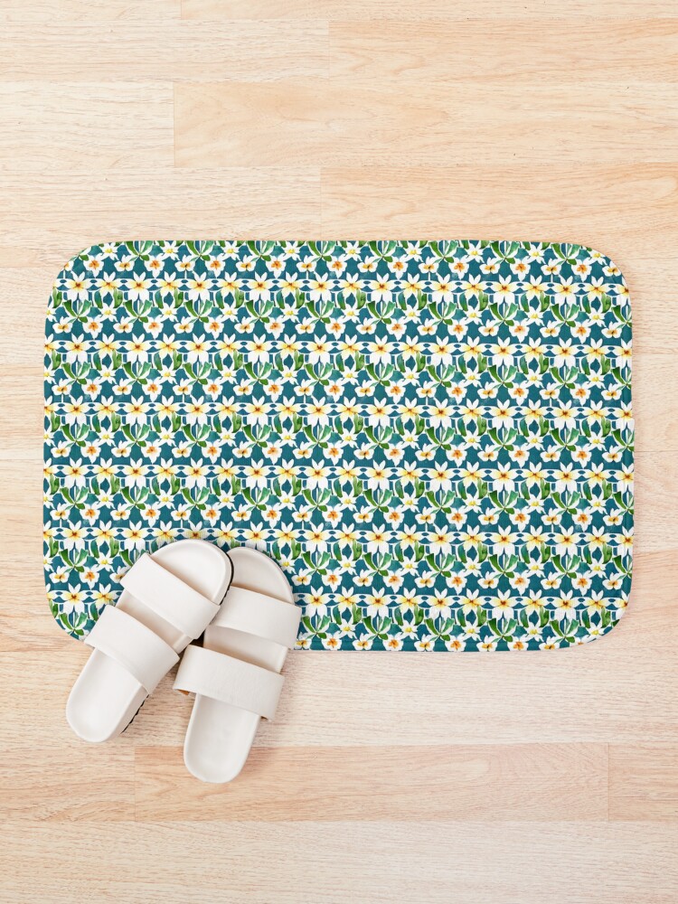 Thumbnail 1 of 6, Bath Mat, Flower Pattern "Patrick" designed and sold by patternsforp.