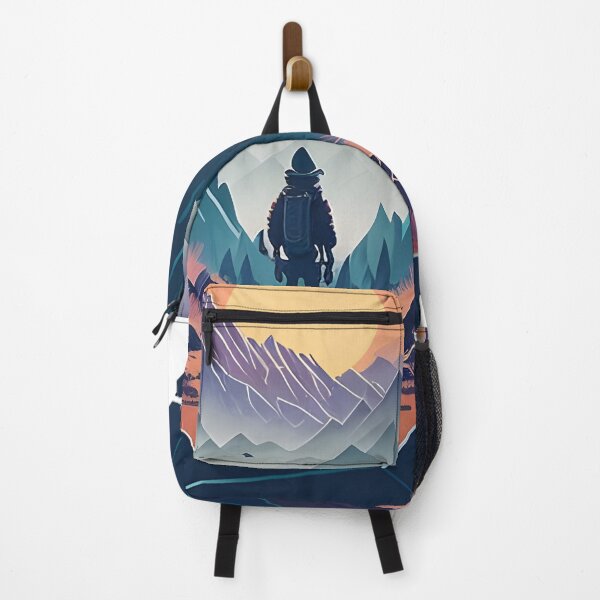 Item preview, Traveler Walking into Sunset - Mountains and Motivation designed and sold by Beyond-Summit.