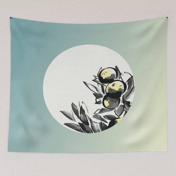 Item preview, Citrus Tachibana Fruits Begin to Turn Yellow designed and sold by Lisa Furze.
