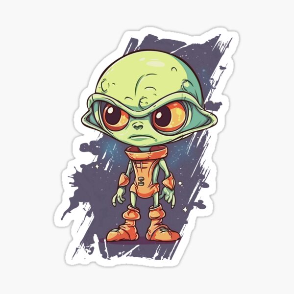 Item preview, Cartoon from another world, funny extraterrestrial conqueror designed and sold by LuizLentini.