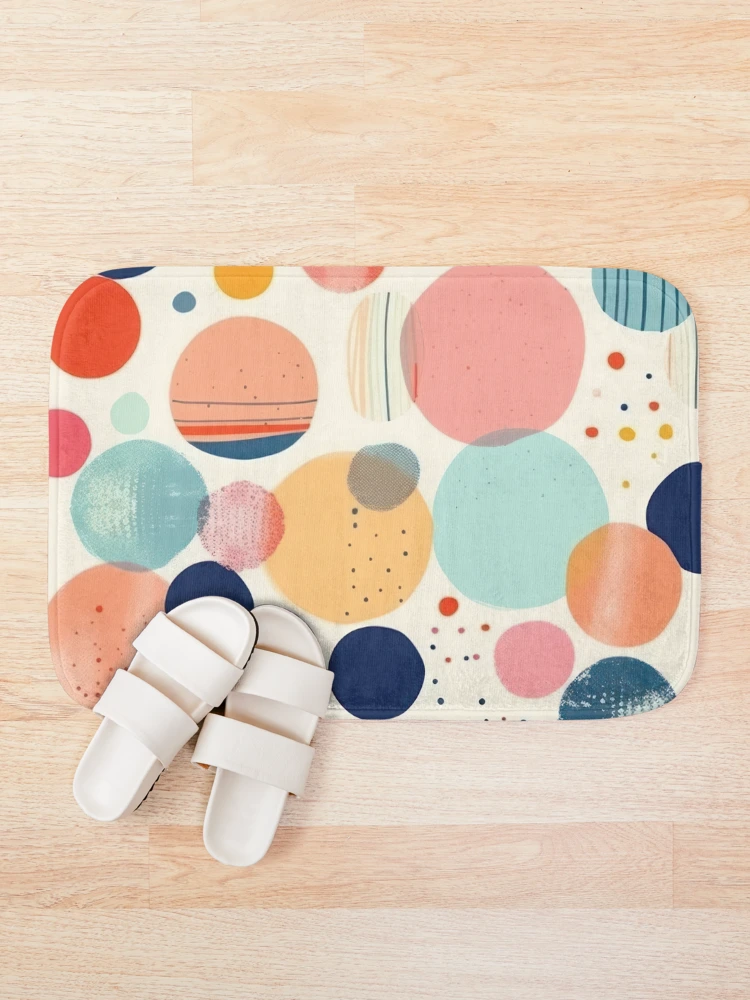Thumbnail 1 of 6, Bath Mat, Circle Pattern designed and sold by TAbstract.