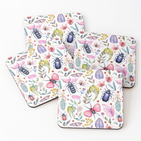 Item preview, Colorful Playful Watercolor Insects Pattern designed and sold by miamakescolors.