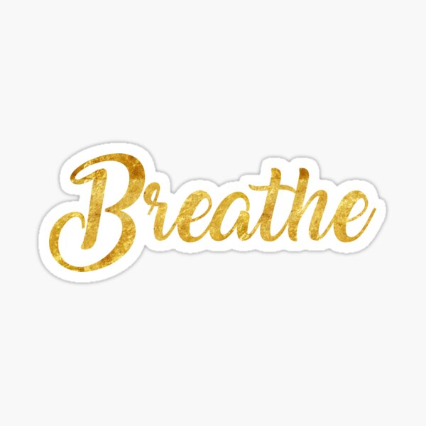 Item preview, "Breathe" Mindful Reminder in Gold Leaf designed and sold by MindfulMatters.