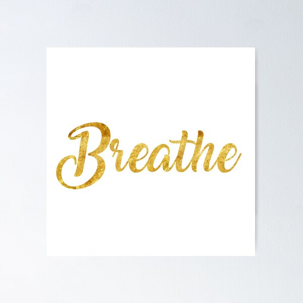 Item preview, "Breathe" Mindful Reminder in Gold Leaf designed and sold by MindfulMatters.