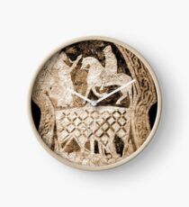 Carved in Ancient Stone Clock