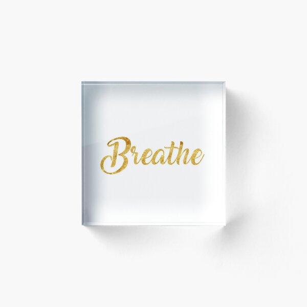 Item preview, "Breathe" Mindful Reminder in Gold Leaf designed and sold by MindfulMatters.