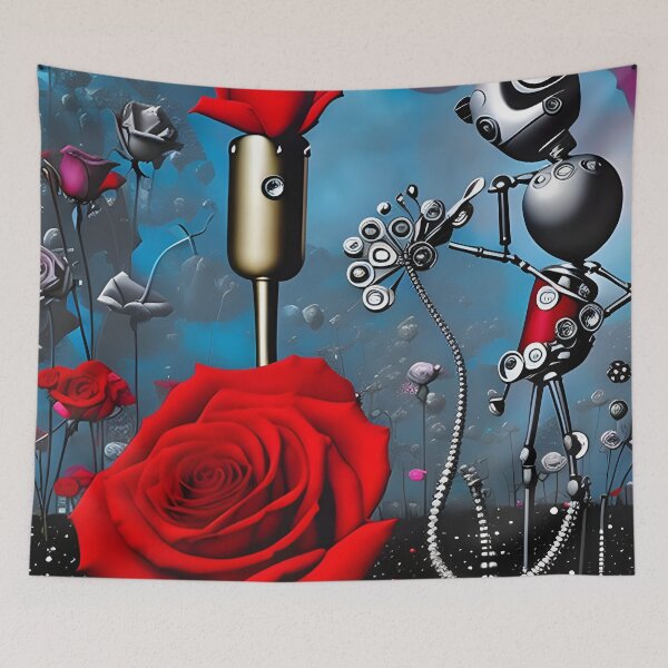 Item preview, Robot and The Red Roses designed and sold by Shane Viper.