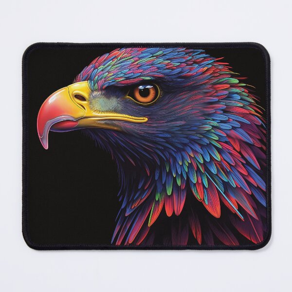 Item preview, Neon Accented Eagle | Majestic, Vibrant, and Striking | Wildlife Art designed and sold by PopPopGfx.