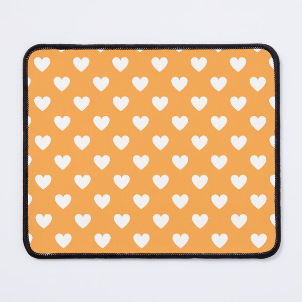 Item preview, White heart print on orange - small designed and sold by LittleBettyMakes.