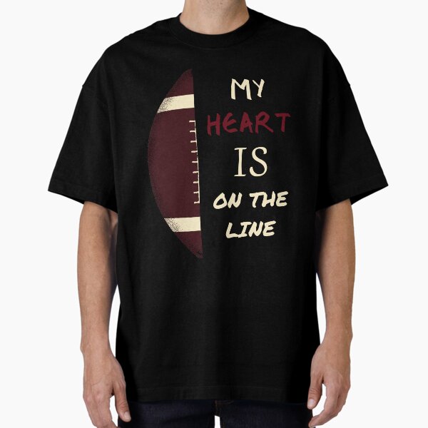 Item preview, My Heart Is On The Line Offensive Lineman Football USA designed and sold by DigitalMaestro.