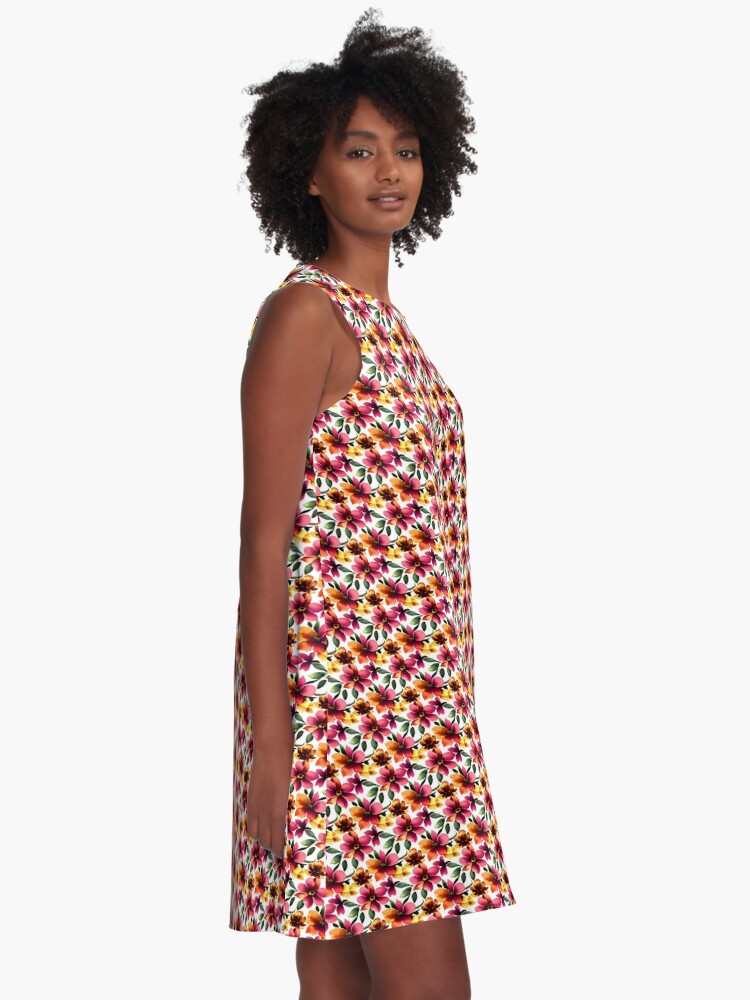 Thumbnail 2 of 4, A-Line Dress, Flower Pattern "Scott" designed and sold by Patterns For Products.