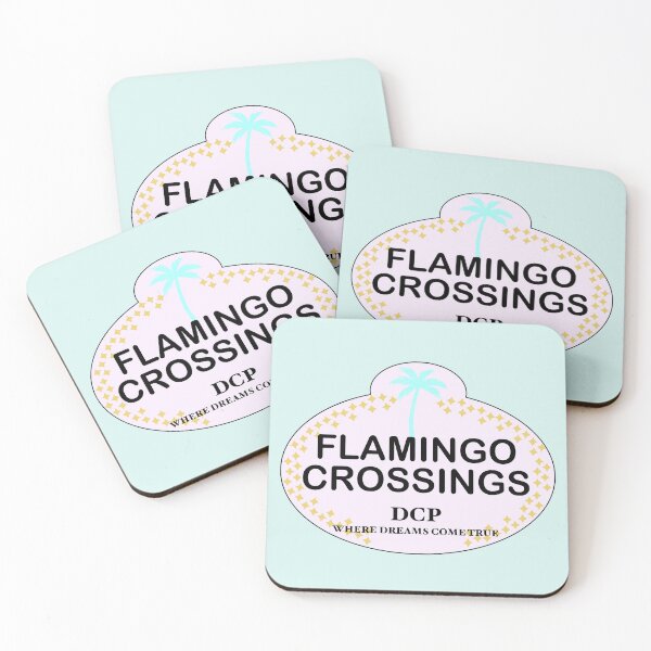 Item preview, Flamingo Crossings Name Tag designed and sold by samantha brachman.