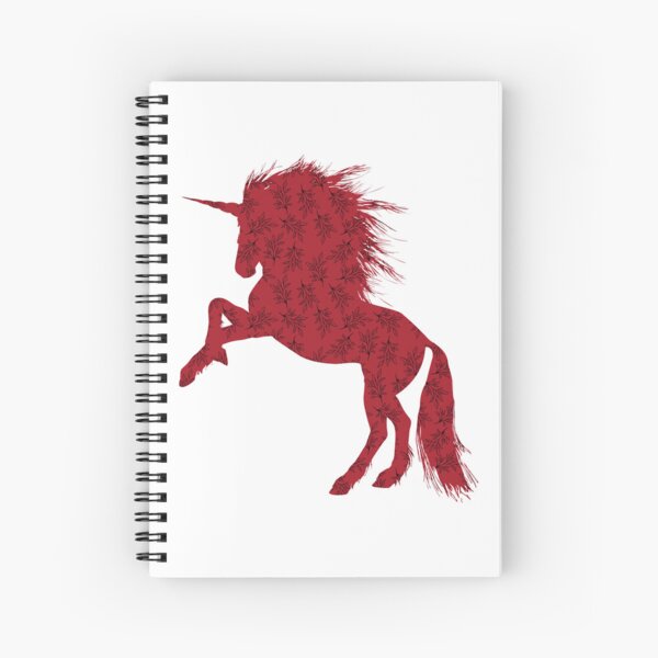 Red Unicorn Spiral Notebook