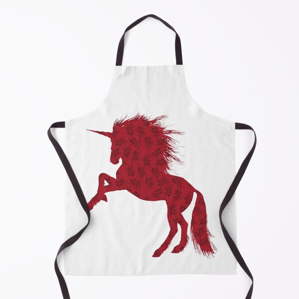 Red Unicorn Apron