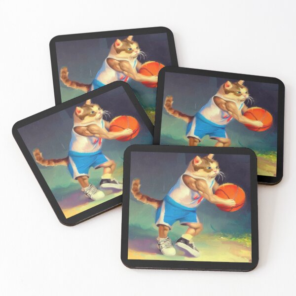 Item preview, Cat Playing Basketball designed and sold by CrankyOldDude.