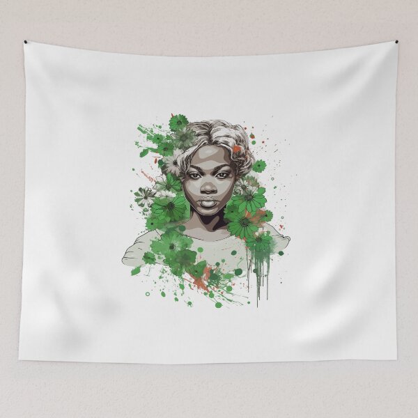 Item preview, Floral Illustration - Trash Polka Inspired - Nigerian woman designed and sold by brindled.