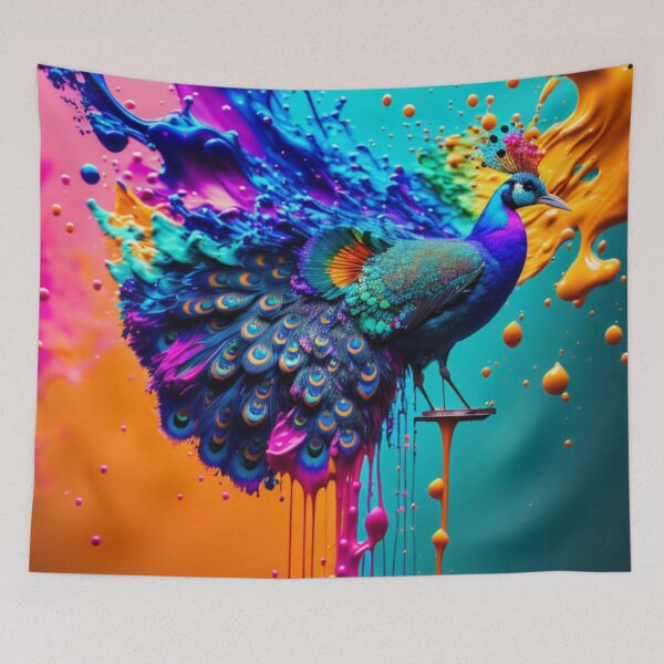 Artikelvorschau, Peacock Paint Splash entworfen und verkauft von Sweet-Medley.