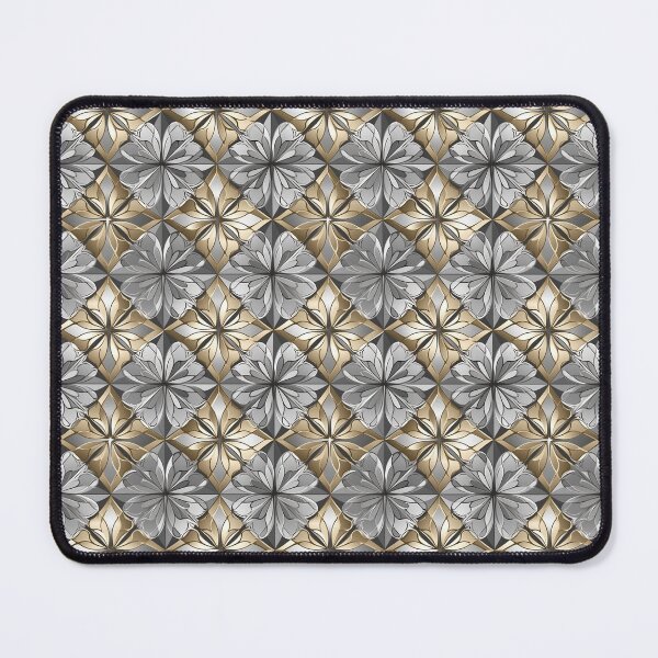 Item preview, Silver and Gold geometric flowers designed and sold by kat0924.