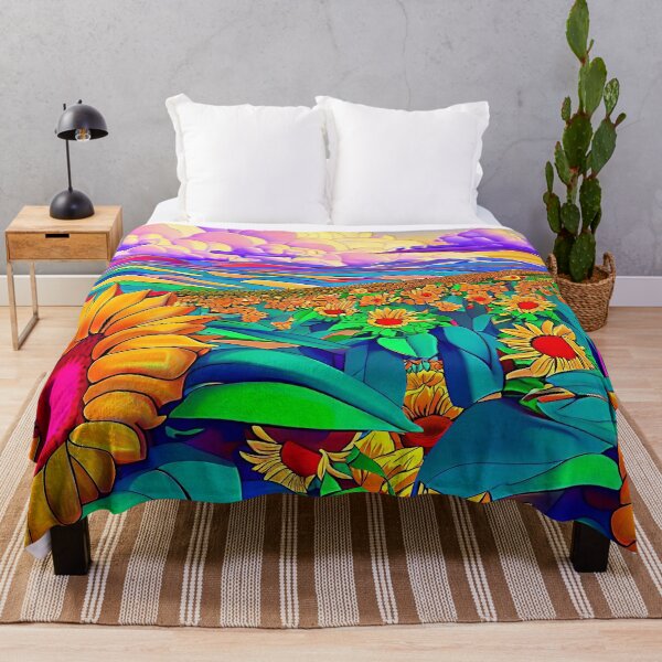 Item preview, Sunflower Melody Pop Art Landscape designed and sold by LaRoach Digital Arts.
