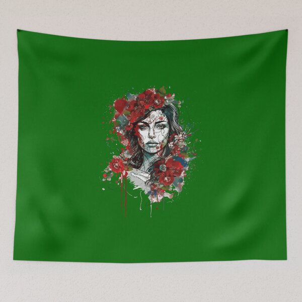 Item preview, Floral Illustration - Trash Polka Inspired - Portuguese woman designed and sold by brindled.