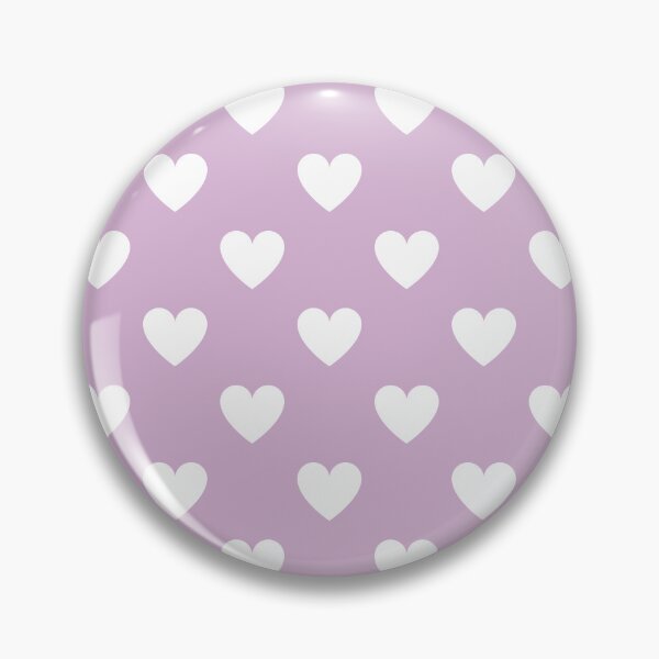 Artikelvorschau, White heart print on lilac entworfen und verkauft von LittleBettyMakes.