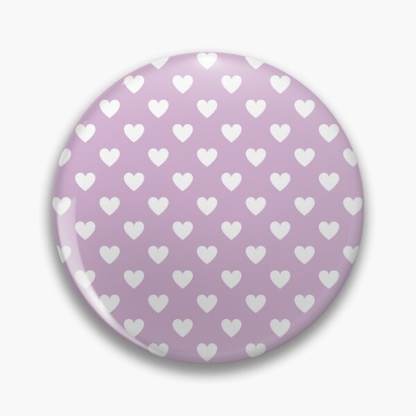 Artikelvorschau, White heart print on lilac - small entworfen und verkauft von LittleBettyMakes.