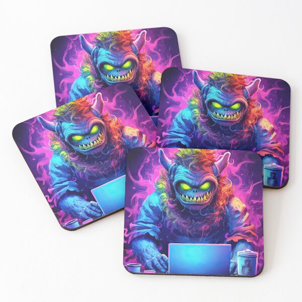 Item preview, Vibrant neon monster designed and sold by AiAgency.