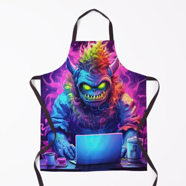 Item preview, Vibrant neon monster designed and sold by AiAgency.