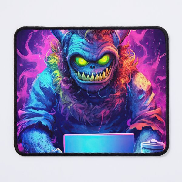 Item preview, Vibrant neon monster designed and sold by AiAgency.