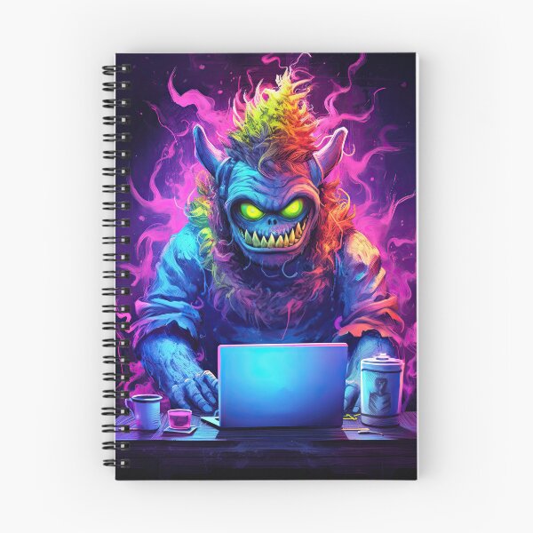 Item preview, Vibrant neon monster designed and sold by AiAgency.