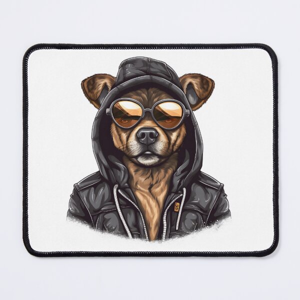 Item preview, Furry Dog Black Jacket designed and sold by Print-Frenzyy.