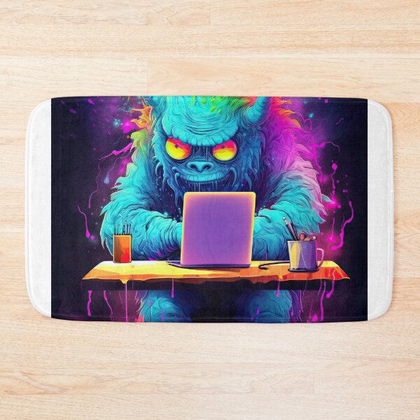 Item preview, Vibrant neon monster designed and sold by AiAgency.