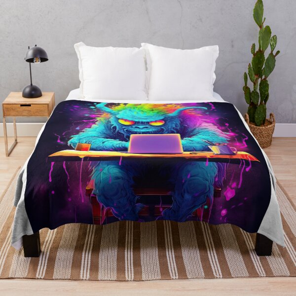 Item preview, Vibrant neon monster designed and sold by AiAgency.