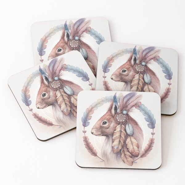 Item preview, AI illustration of a red squirrel in a watercolour style designed and sold by ArtWorkbyAI.