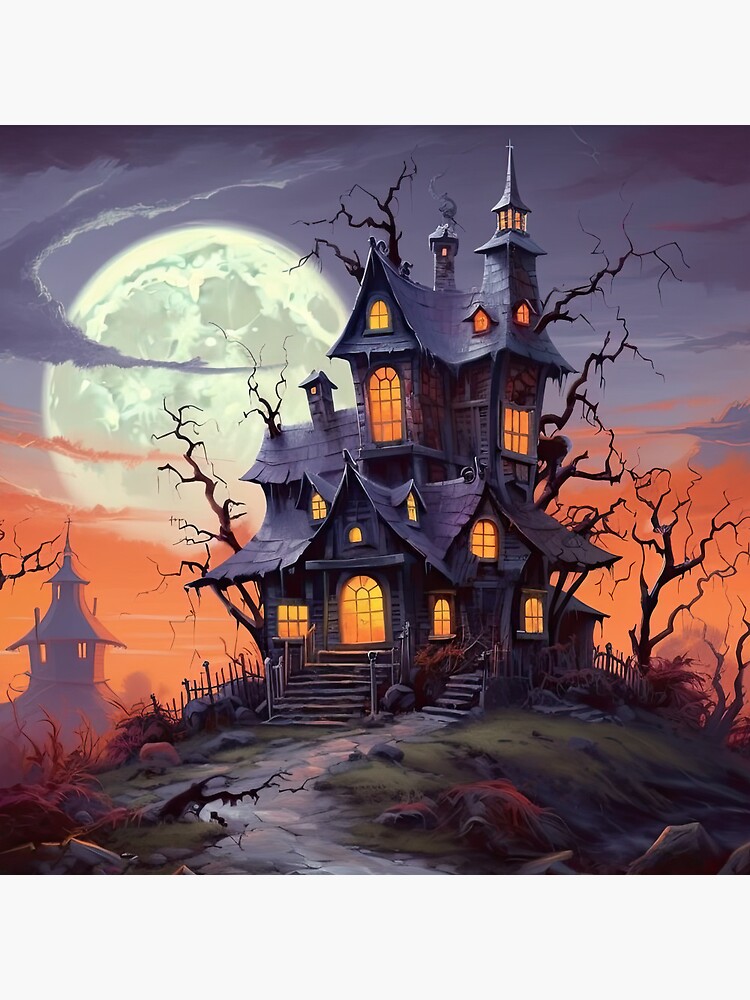 Thumbnail 3 of 3, Pin, House on the Hill designed and sold by LynneMitchell.