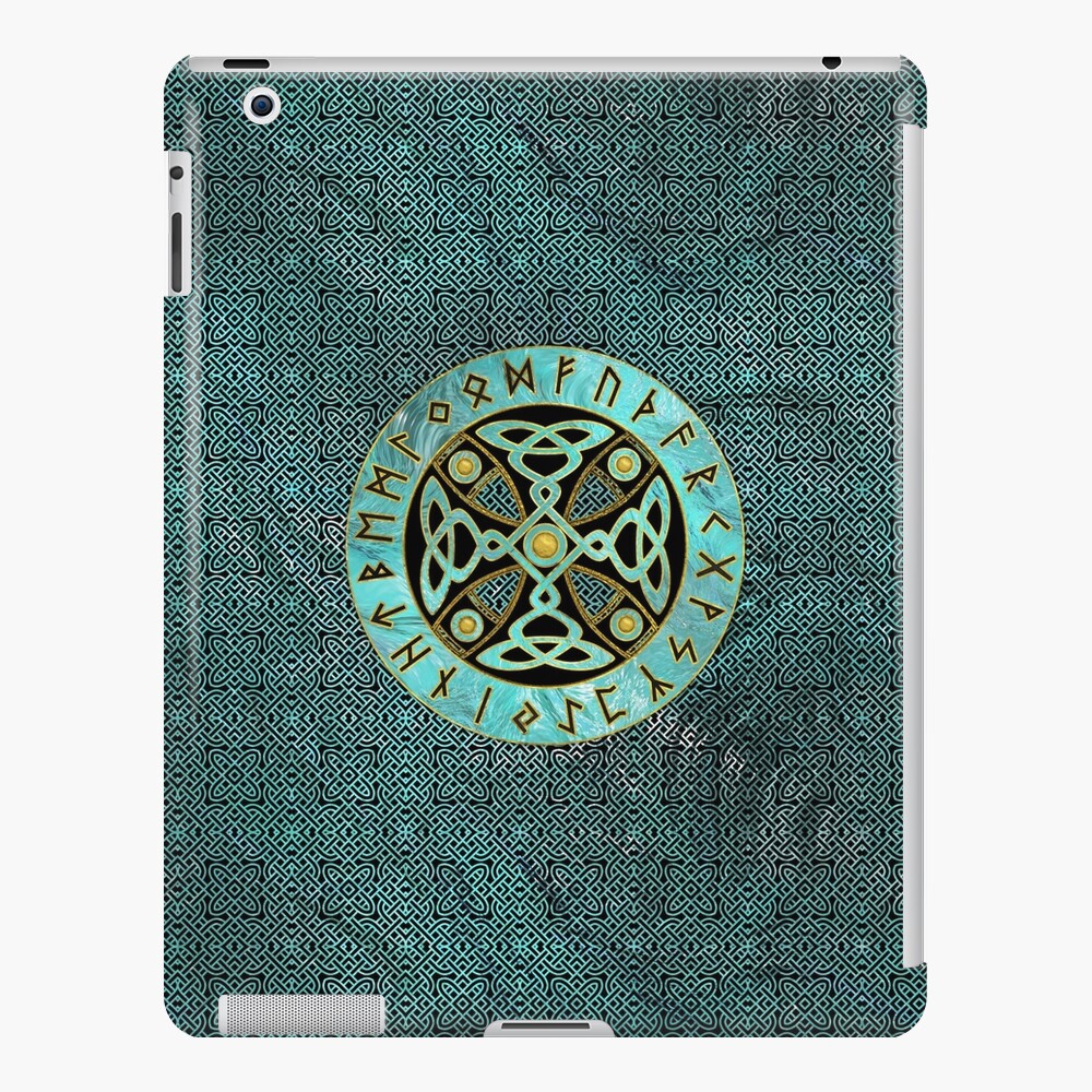 Decorative Celtic Cross And Runes Alphabet Ipad Case And Skin By K9printart Redbubble 