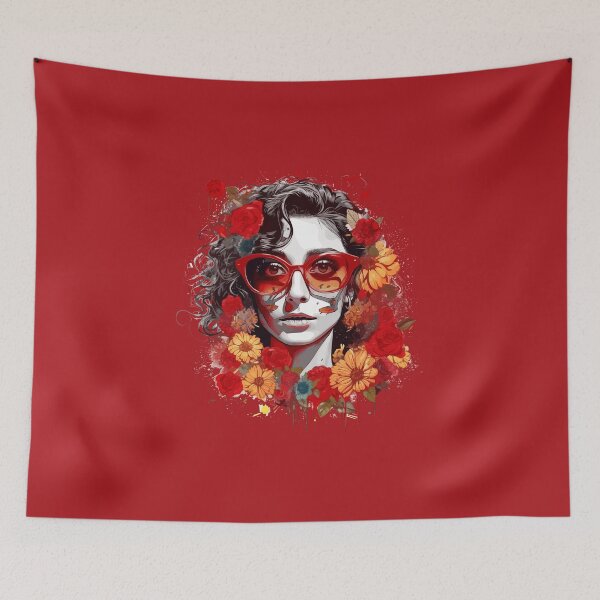 Item preview, Floral Illustration - Trash Polka Inspired - Spanish woman designed and sold by brindled.