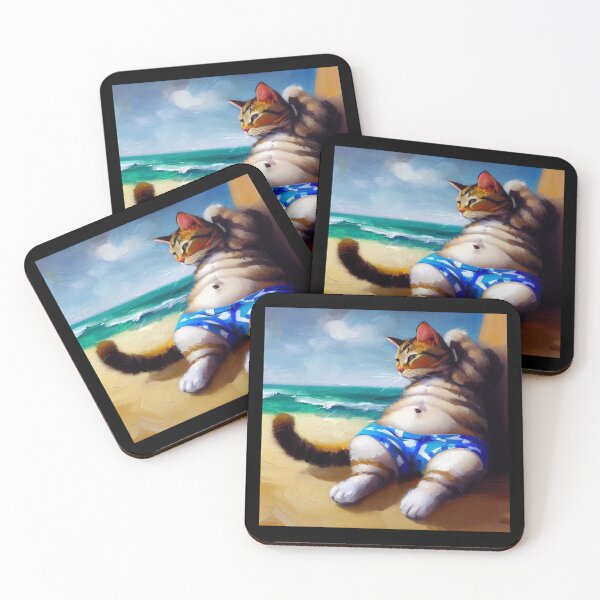 Item preview, Cat At the Beach designed and sold by CrankyOldDude.