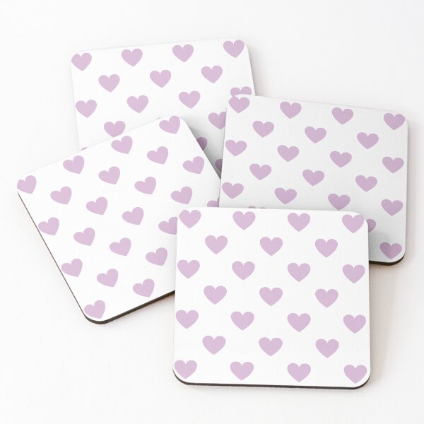 Item preview, Lilac heart print on white designed and sold by LittleBettyMakes.