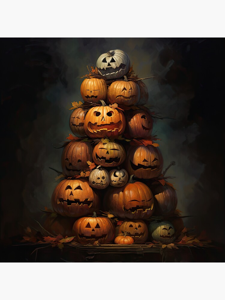 Thumbnail 3 of 3, Sticker, Pumpkin Personalities designed and sold by LynneMitchell.
