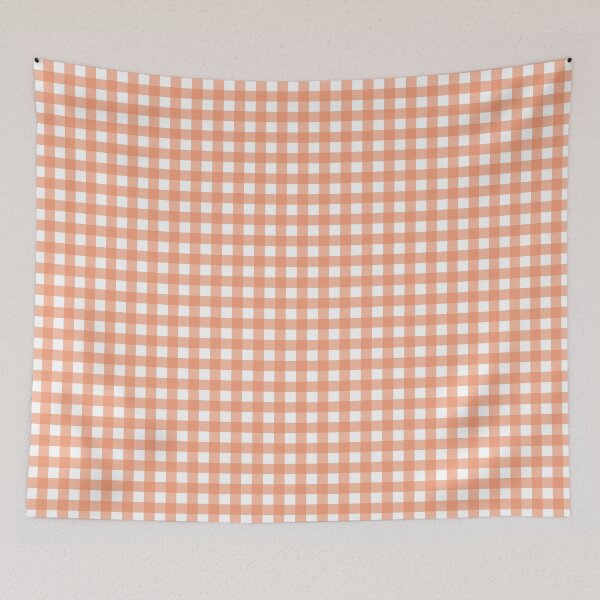 Item preview, Coral and white gingham - coral check - small designed and sold by LittleBettyMakes.