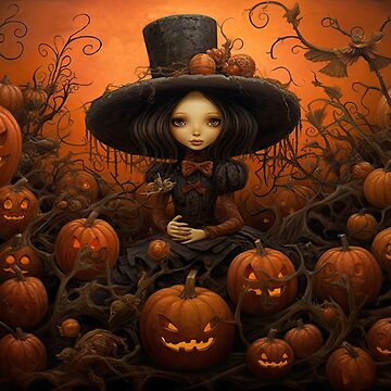 Artwork thumbnail, Queen of the Pumpkin Patch by LynneMitchell