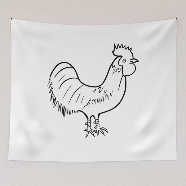 Item preview, Stick figure of a Roosteer - Welshdesigns designed and sold by welshdesigns.