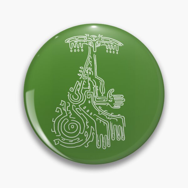 Item preview, White on Green Rauru Geoglyph (Totk) designed and sold by HeartonSleeves.