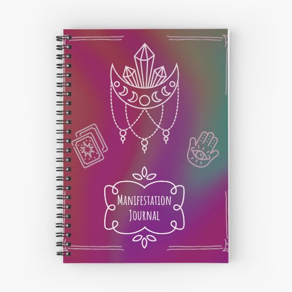 Item preview, Manifestation Journal - Pink swirl with crystals designed and sold by StitchesSleeves.