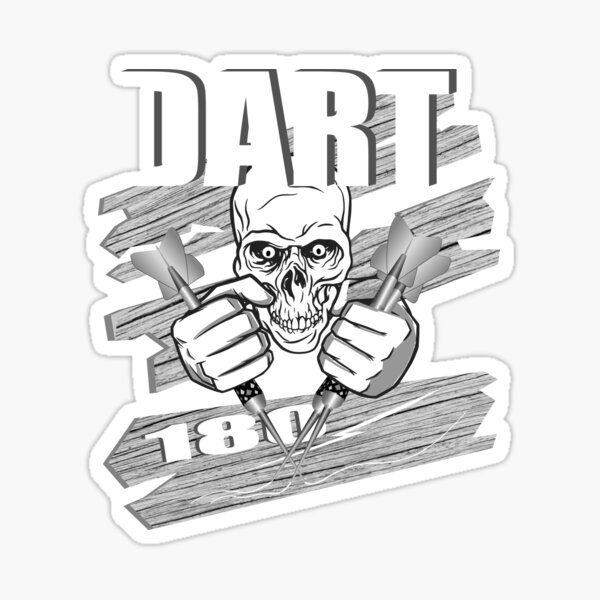 Item preview, Dart 180 is a skull-style dart motif for dart athletes and dart professionals with their own style. designed and sold by ChrUzDesigner.