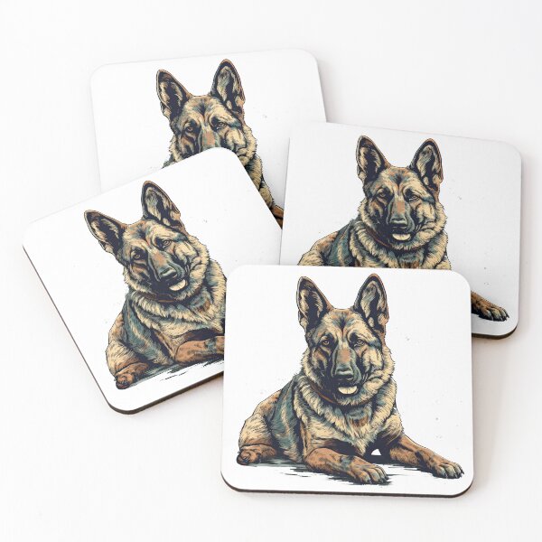 Item preview, LoyalShepherd - Vintage German Shepherd artwork with Button Closure for Active Pet Owners and Dog Lovers designed and sold by DooodleGod.