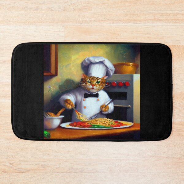 Artikelvorschau, Cat Cooking Spaghetti entworfen und verkauft von CrankyOldDude.